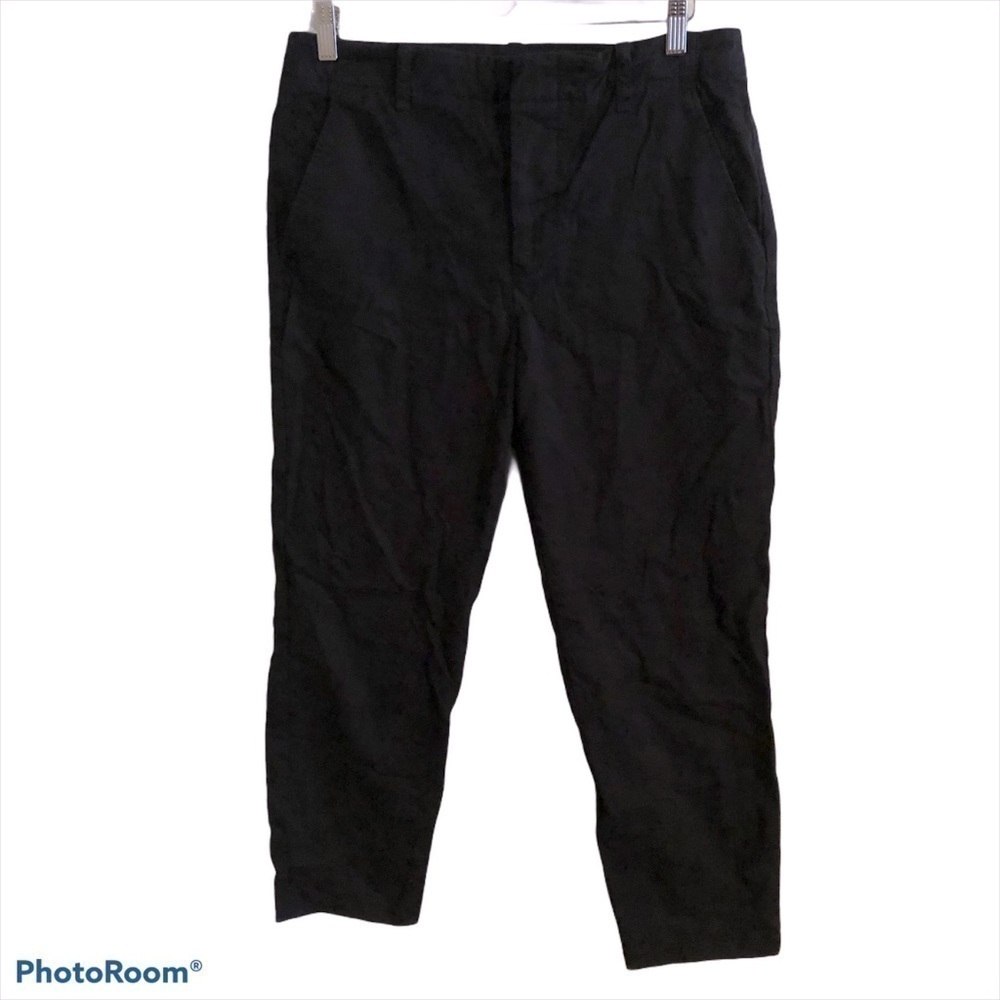 Vince Black Straight Leg High Rise Work Pants